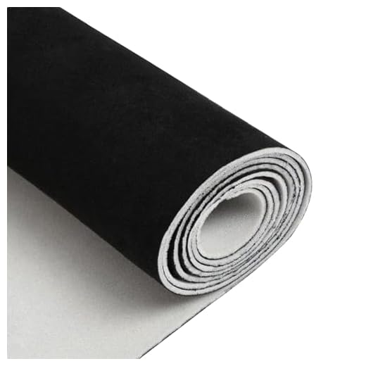 Dachhimmel Stoff, Wildleder Autohimmelstoff, 244x152 cm (96x60 Zoll), 4 mm Dicke, Autohimmelstoff für Auto-Innenraum-Renovierung,(Schwarz)