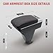 YJYWZH Car Armrest Box for Fiat Center Storage Box Double-Layer Hand Centre Consoles with 7 USB Ports (for Panda II, 7 USB Black with Red Thread)