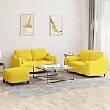 Configuration 3 pièces modulable : livraison incluant 2 canapés 2 places et 1 pouf repose-pieds, 4 coussins décoratifs inclus. Rangez le pouf sous une table basse ou servez-vous en comme siège d’appoint, parfait pour optimiser l’espace.