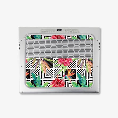 Image of MightySkins Carbon Fiber Skin Compatible with Alienware X14 R2 (2023) Full Wrap Kit - Pop Hibiscus | Protective, Durable Textured Carbon Fiber Finish | Easy to Apply & Change Styles | Made in The USA