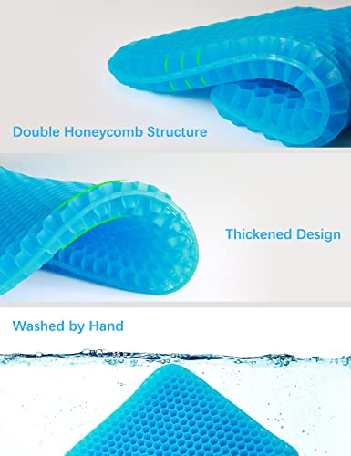 Oswchic Gel Seat Cushion Pressure Relief Double Layer Honeycomb Breathable Chair Cooling Pad For Car Driver Office Wheel Chair Butt Hip Support Tailbone Sciatic Nerve Spine Pain Relief #TOP2