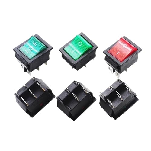Interruptor KCD4 de 6 pines para reparar maquinaria de taller y cuadros de control manual