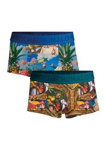 Trunks Muchachomalo hombre pack 2 calzoncillos de algodón bóxers cortos estampados elásticos