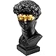 Kare Design Deko Objekt David Eyes, Schwarz, Kopf, Polyresin lackiert und foliert, Unikat, Handbemalt, 30x18x16 cm (H/B/T)