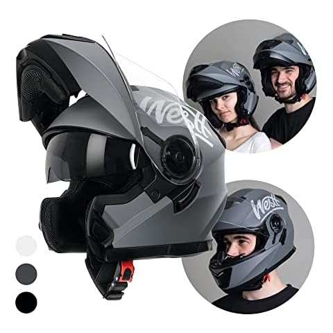 Westt Casco de Moto Integral Abatible con Protección Reforzada para la Barbilla Cover