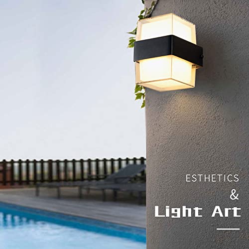 Lámpara de pared exterior impermeable con chip LED y base de aluminio 7