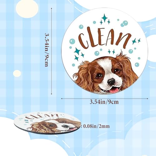 Imán para lavavajillas limpio o sucio con diseño de cachorro miniatura 2