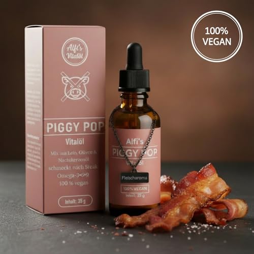 Futter Topper für Hund & Katze Vitalöl mit Speck Aroma für Trocken- & Nassfutter besteht aus Nachtkerzenöl Leinöl Olivenöl Veganer Omega 3-6-9 Booster schmeckt & riecht Lecker 140 Portionen