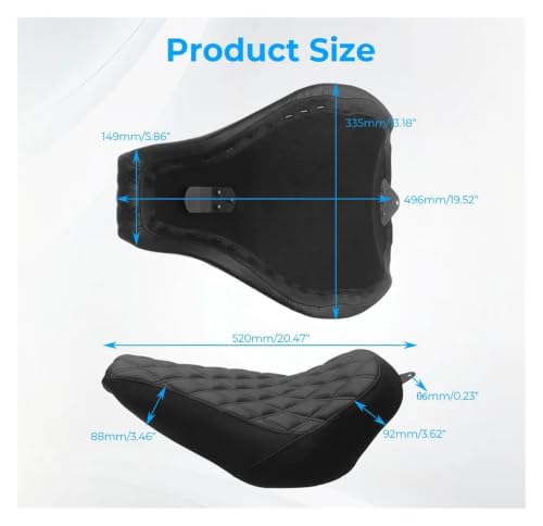 Asiento individual de conductor con acabados premium para Softail Fat Boy Breakout 6