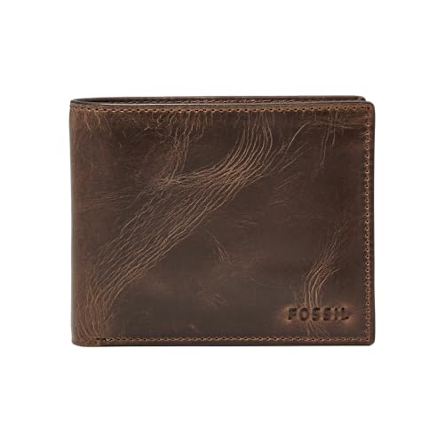 Billetero de piel fino Fossil Derrick para el día a día del hombre urbano y moderno