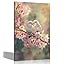 Artley Prints - Night Fall Pink Blossom Tree Lake Canvas Wall Art Prints Home Office Bedroom Star Scenary Pictures Decoration 60 X 40cm (24 X 16 Inches) A2 - View #3