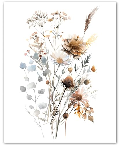 Impression murale chardon art floral neutre haut de gamme pour salon