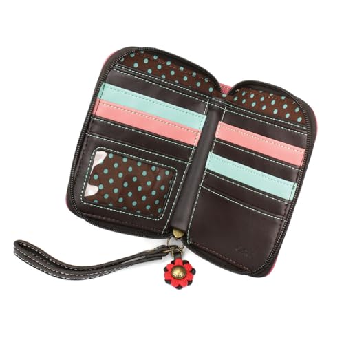 Image of CHALA Zip Around Wallet, Wristlet, 8 Credit Card Slots, Sturdy Pu Leather