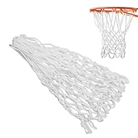 Basketballnetz Ersatz für Innen- und Außenbereich, Wetterfest basketballnetz Outdoor wetterfest, Standardgröße, 12 Schlaufen, Geeignet für Standard-Basketballkörbe, Korrosionsbeständig (1 Stück)