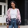 Beauty Collector Stars Black Pink Sweatshirts Womens Full Zip Up Hoodie Long Sleeve Spring Jacket 2XL #1