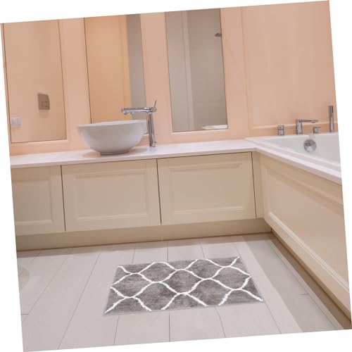 Tapis de bain polyester absorbant antidérapant et décoratif de style moderne - 5