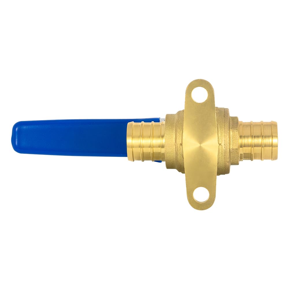 EFIELD - Válvula de bola de latón con cierre Pex de 1 pulgada con oreja, niveles azules, ASTM F1807, sin plomo (5)