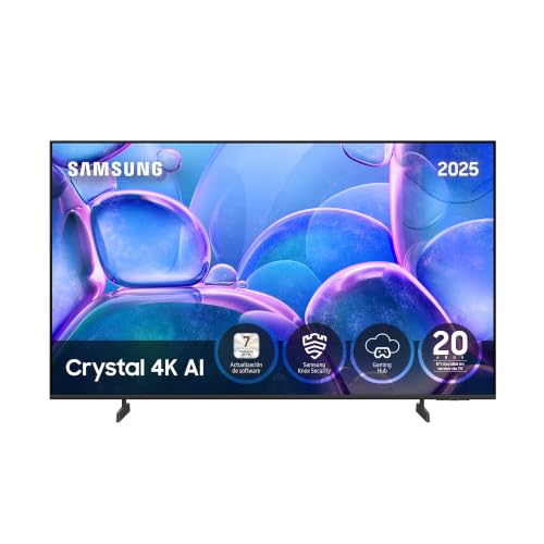 Samsung TV 43 Pulgadas Crystal UHD U7025F 4K Smart TV, Colores increíbles con Crystal Processor 4K, Escucha Todos los Altavoces con Q Symphony, Datos protegidos Knox Security y Gaming Hub