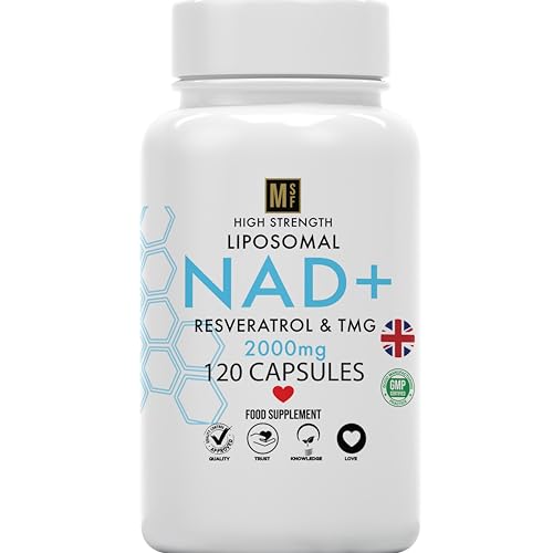 NAD+ with Resveratrol & TMG 2000mg | 120 Capsules High Strength NAD | 4 Months Supply 1-A-Day | Anti-Ageing | Boost Metabolism Antioxidant Cell Repair NADH Liposomal Max Absorption Vegan UK Company
