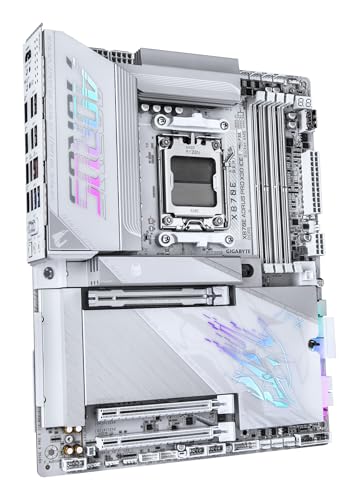 GIGABYTE X870E AORUS PRO X3D ICE Scheda Madre – Supporta CPU AMD Ryzen 9000, VRM Digitale a 18+2+2 fasi, fino a 9000 Hz DDR5 (OC), 2 x PCIe 5.0 + 2 x PCIe 4.0, Wi-Fi 7, LAN 5 GbE, USB 4 - Scheda madre - Immagine 2