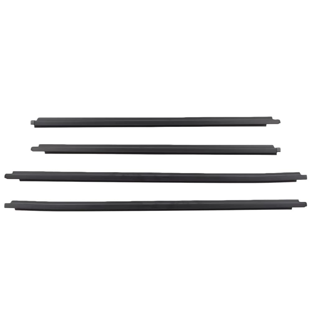 Ylrng One Color 4Pcs For Fortuner 2004-2015 Window Outer Weatherstrip Side Door Glass Rubber Belt Moulding Trim Sealing 68161-0K010 Outer Window Glass Seal Belt