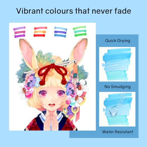 Image of Vokiuler 262 Colors Alcohol Markers, Art Markers for Artists with Coloring App, Dual Tip Marker for Adult Painting Sketching Drawing with Travel Case Great Gift Idea