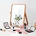 ZOROSY Desk Makeup Mirrors with Wood - Rectangle Wall-Mounted Mirrors Table Mirrors for Living Room Bedroom Birthday Gifts (10.5