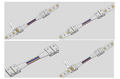 Gimax [Seven Neon] 200pcs led strip connectors cable for 5pin 12mm FPBC board 5050 RGBW led smd strip connector cable