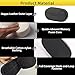 2PCS Car Knee Cushion Pad, Car Door Knee Pad Rest Cushion, Center Console Car Knee Pad Protector, Memory Foam Compact Knee Support with Hook & Loop, Nappa Leather Car Knee Support Cushion (Black)