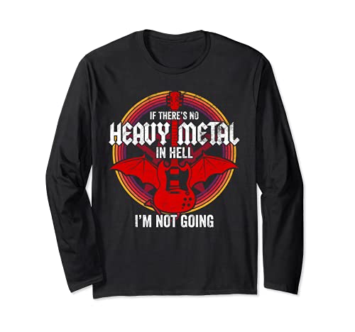 Heavy metal  Rock guitarra eléctrica vintage Manga Larga
