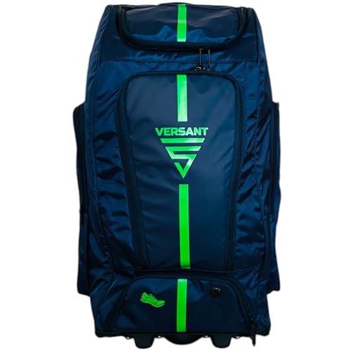 Image of VERSANT PRO DG Cricket Duffle Bag with Wheels (Navy Blue-Green)