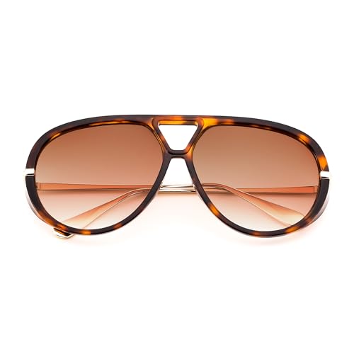 FEISEDY Trendy Oversized Aviator Sunglasses for Women Men Retro Big Round Shield Sun Glasses B41814