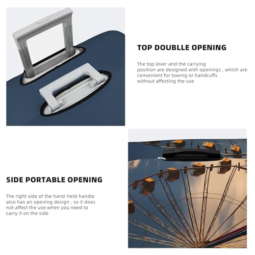 Travel Luggage Cover Ferris Wheel Suitcase Protector Elastic Washable Stretch Suitcase Protector Anti-Scratch Travel Suitcase Cover Fit 18-32 Inch Luggage4