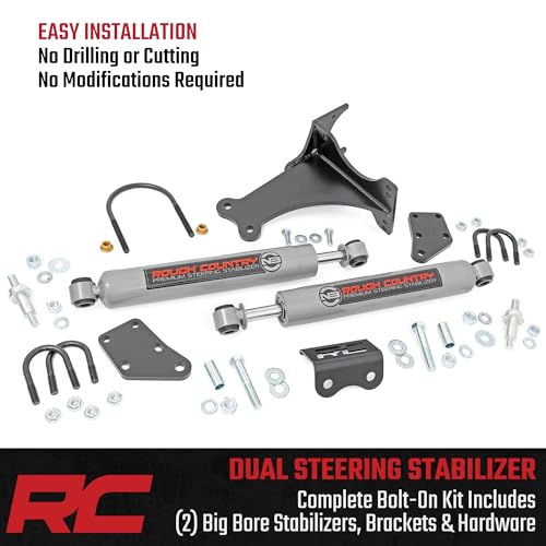 Rough Country 8749130 Steering Stabilizer