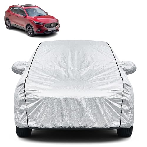Image of Waterproof Car Cover for MG Astor | Dustproof, UV Resistant & Scratch Protection | Soft Cotton Lining | Triple Stitched | Mirror Pockets & Elastic Fit | Silver