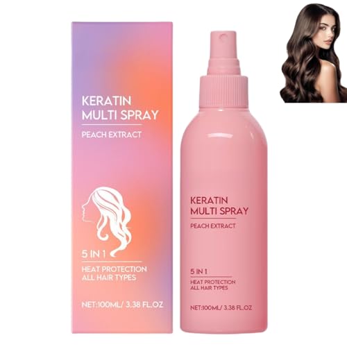 Spray capilar con keratina, acondicionador antifrizz 5 en 1, reparador profundo, suave y nutritivo, ideal para el cuidado diario.
