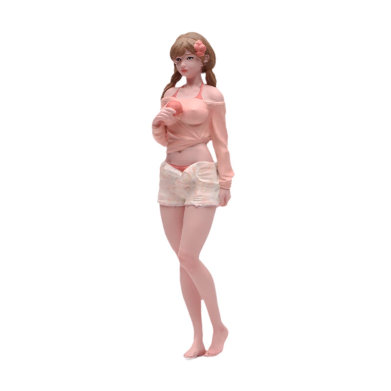 Figura in Miniatura, Figura di Bambina, Modello di Scena in Resina Dipinto a Mano, Miniature di Persone Minuscole, Rappresentazione Realistica per, da 1 a 24