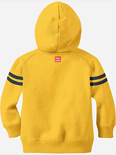 Image of Bon organik Spiderman Boys Regular Cotton Hooded Neck Hoodie (BON9120 Mustard Yellow Boy 2-3Y)