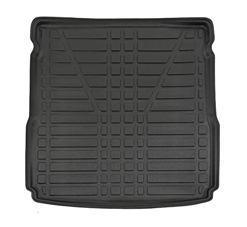 J&J AUTOMOTIVE | Tapis De Coffre sur Mesure pour Passat B6 / B7 Break Variant 2005-2015, Noir, Antidérapant, Bord Haut, Toutes Saisons, Adapté Animaux de Compagnie