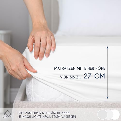 Dreamzie - Spannbettlaken - 180x200cm - 100% Baumwolle Jersey – Ansicht 3