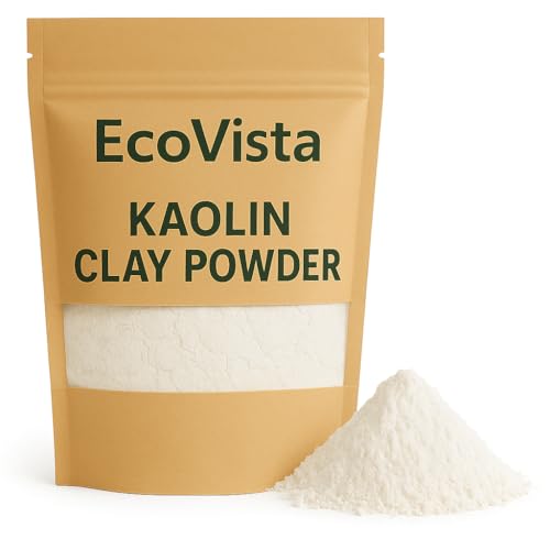 EcoVista Kaolin Clay Powder | 100% Pure & Natural | Food Grade & Edible | Skin Detox & Rejuvenation | DIY Face Mask Soap Bath Bombs & More | 4 oz (113g)