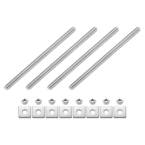 uxcell S˂_ 4{ M6-1.0 ˂sb` 100mm XeXX`[ Ep S˂X^bh ibgƃbV[t NvAnK[AU{gp