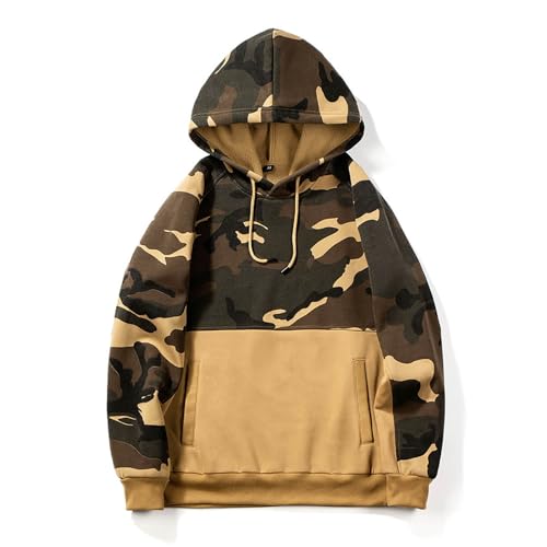 Pull épais en coton doux style camouflage avec coupe décontractée homme - 5