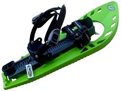 Morpho 13MHRAQYDLCECOGB - Racchette da Neve da Adulto Supertrimmy Light con Cinturino Caviglia a Doppia Fibbia Stile Snowboard, Senza Imbottitura, Misura Piccola, Colore: Verde/Grigio