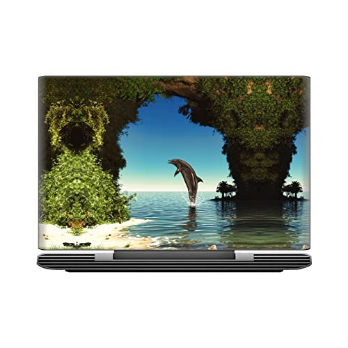 Autocollant Mi Notebook 14 Grotte Cachée Dauphins pour le bureau