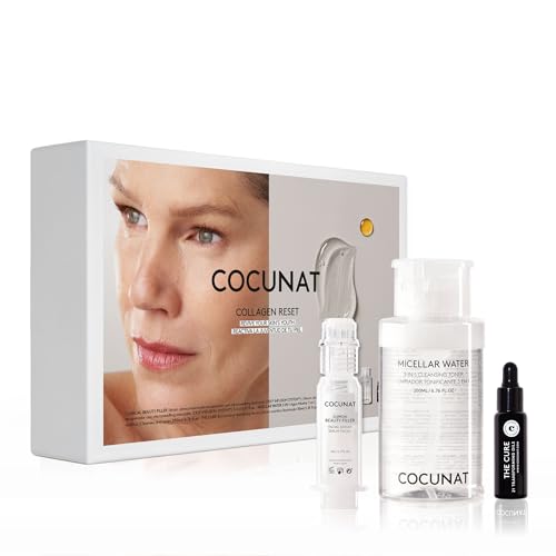 COCUNAT - COFRE COLLAGEN RESET - Clinical Beauty Filler + Agua Micelar + Mini The Cure - Ritual Noche Restaurador - Exclusivo Amazon
