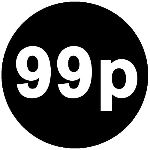 30mm Price Stickers Pack of 1000 - Black - 99p — image 1