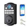 Keyless Entry Door Lock - Fingerprint Door Locks with App Control - Smart Deadbolt for Front Doors - Biometric Security, Auto-Lock&One-Touch-Lock, IP54 Waterproof, Easy Install
