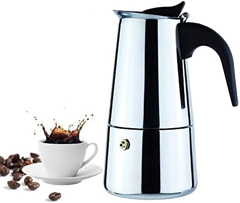 wingsbro Stovetop Espresso Maker Stainless Steel Moka Pot Percolator Coffee Pot