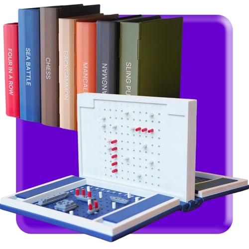Juego de mesa de libro de jugadas, juego de ahorcado impreso en 3D, juegos de mesa de diseño de libros portátiles para fiestas familiares, juegos de viaje (batalla marina)